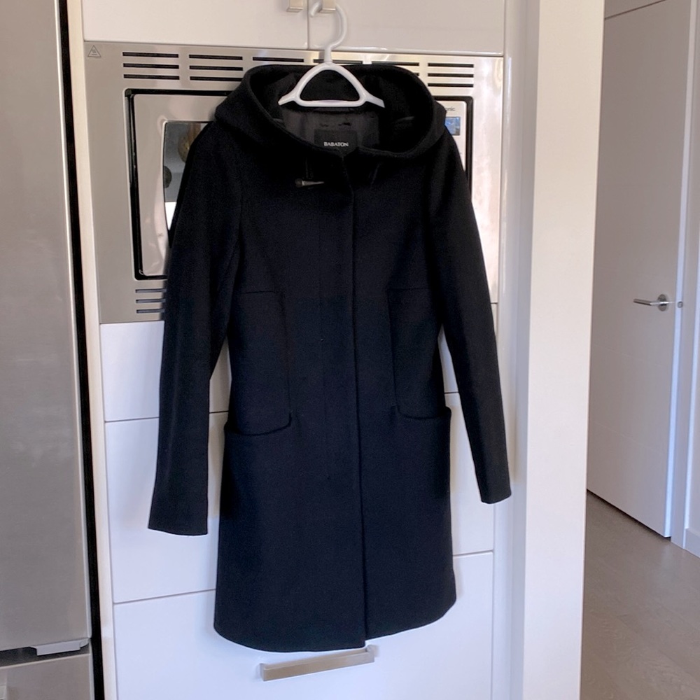 Babaton Black Wool cashmere blend Hooded jacket, XS, like new